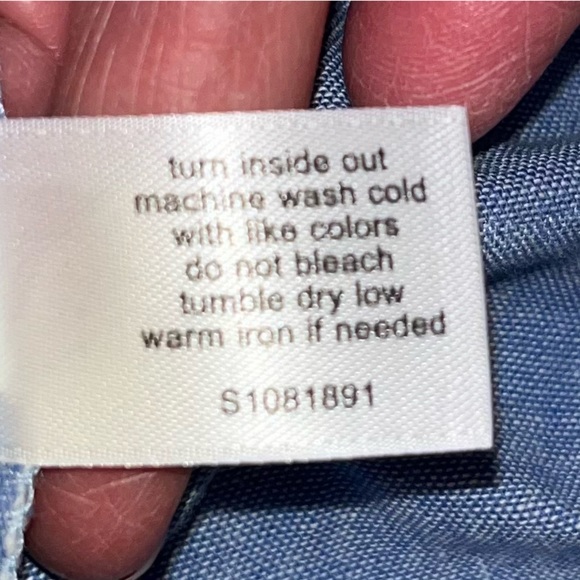 Blue Button Down Shirt with Stars - Picture 14 of 15